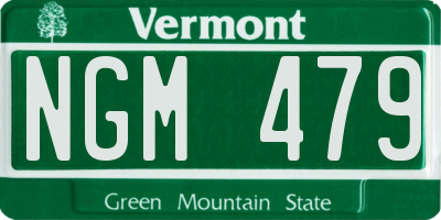 VT license plate NGM479