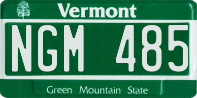 VT license plate NGM485