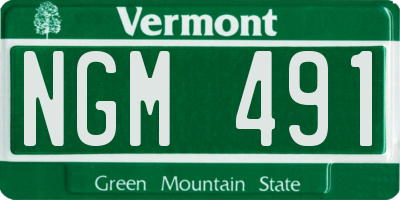 VT license plate NGM491