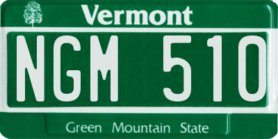 VT license plate NGM510