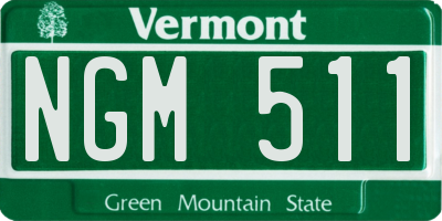 VT license plate NGM511