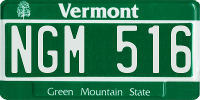 VT license plate NGM516