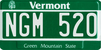 VT license plate NGM520