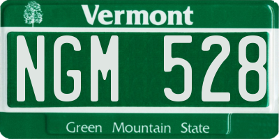 VT license plate NGM528