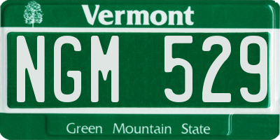 VT license plate NGM529
