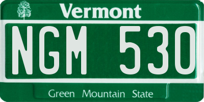 VT license plate NGM530