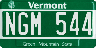 VT license plate NGM544