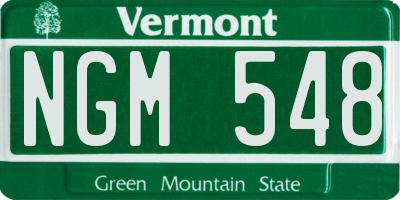 VT license plate NGM548