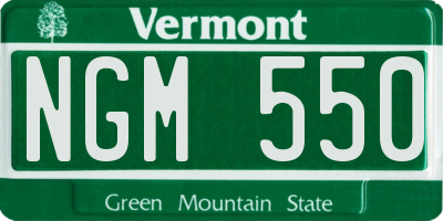 VT license plate NGM550