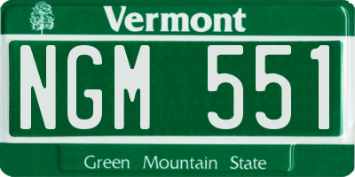 VT license plate NGM551