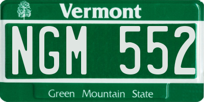 VT license plate NGM552