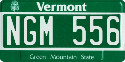 VT license plate NGM556
