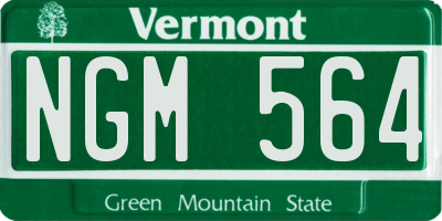 VT license plate NGM564