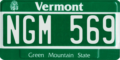 VT license plate NGM569