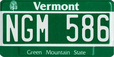 VT license plate NGM586