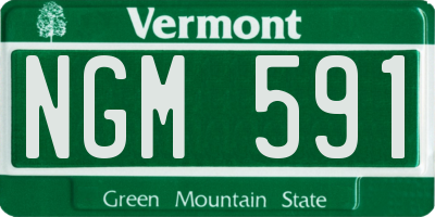 VT license plate NGM591