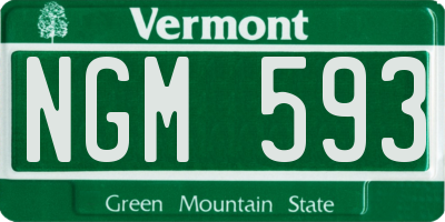 VT license plate NGM593