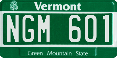 VT license plate NGM601