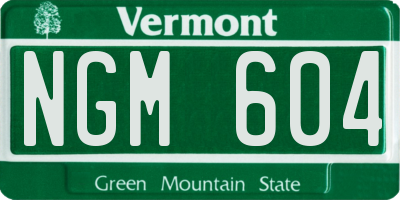 VT license plate NGM604