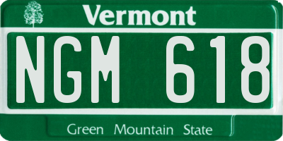 VT license plate NGM618