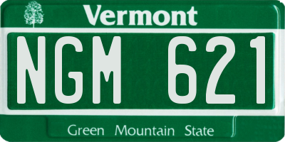 VT license plate NGM621