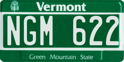 VT license plate NGM622