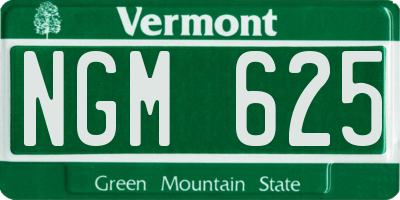 VT license plate NGM625