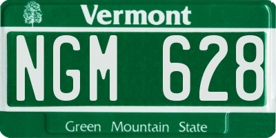 VT license plate NGM628