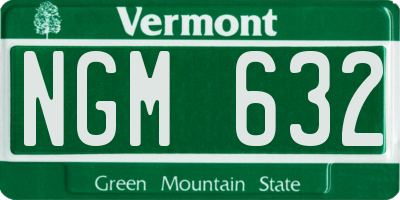 VT license plate NGM632