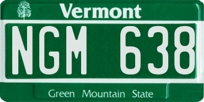 VT license plate NGM638