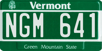 VT license plate NGM641