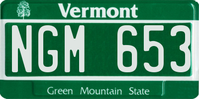 VT license plate NGM653