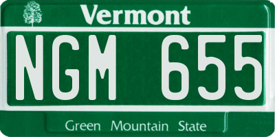 VT license plate NGM655