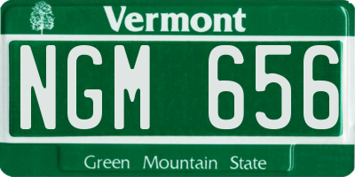 VT license plate NGM656