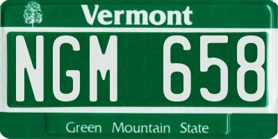 VT license plate NGM658