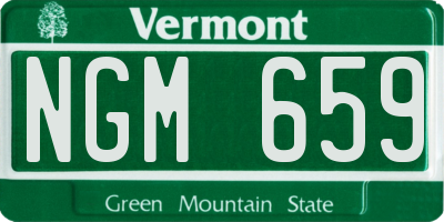 VT license plate NGM659