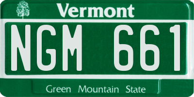 VT license plate NGM661