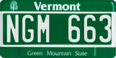 VT license plate NGM663