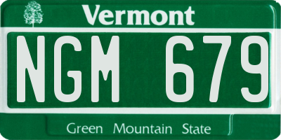 VT license plate NGM679