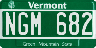 VT license plate NGM682