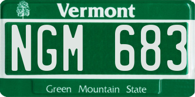 VT license plate NGM683