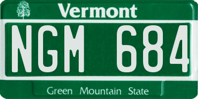 VT license plate NGM684