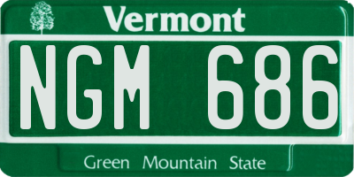VT license plate NGM686