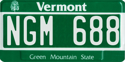 VT license plate NGM688