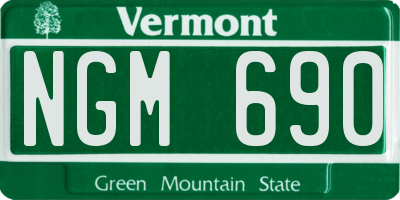 VT license plate NGM690