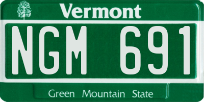 VT license plate NGM691