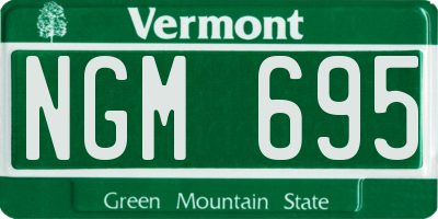VT license plate NGM695