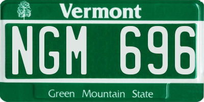 VT license plate NGM696