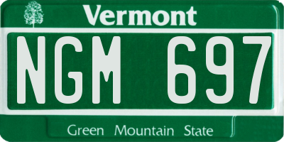 VT license plate NGM697