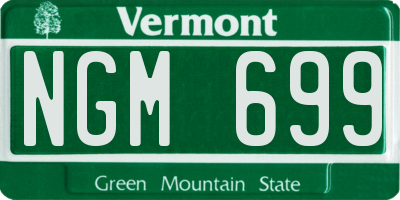 VT license plate NGM699